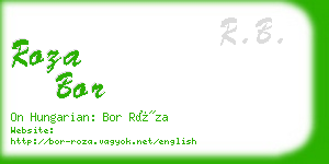 roza bor business card